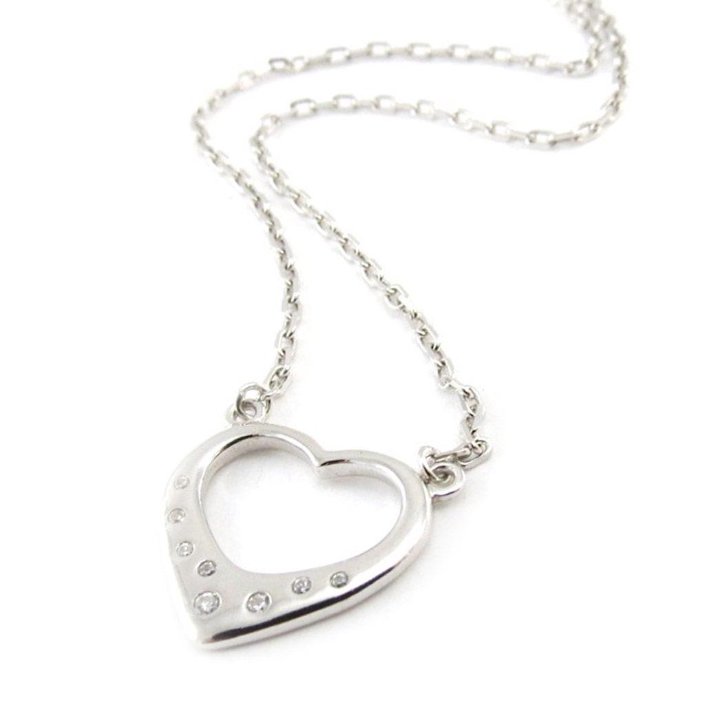 Les Trésors De Lily [J0866] - White 'Love' Silver Necklace