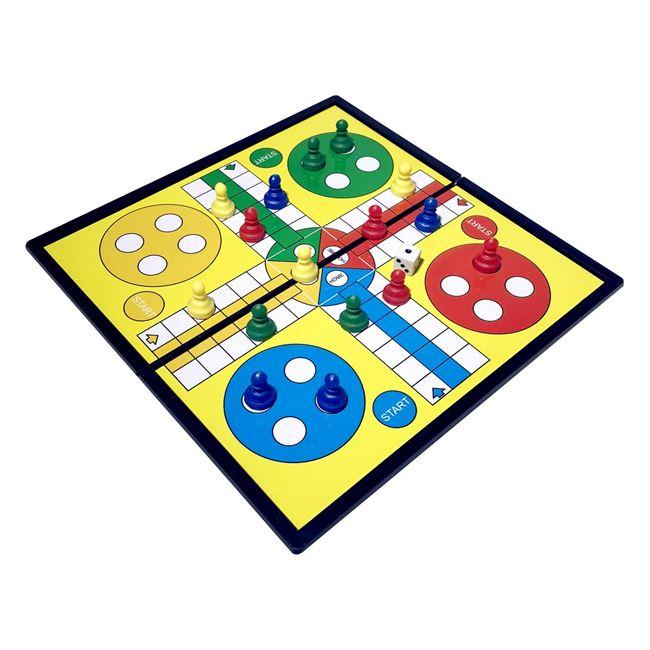 Brettspiel, Nicht ärgern, Bruder!, mit Magnetteilen, tragbar, 16x16cm