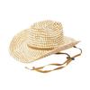 Sombrero de paja de vaquero doble cóncavo tejido a mano de dos colores sombrero de vaquero western para viajes al aire libre playa sombrero de caballero para mujer sombrero vaquero