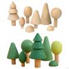 Building Blocks Stacking Wooden Block Educational Toy Set for Toddlers, Tree Shapes