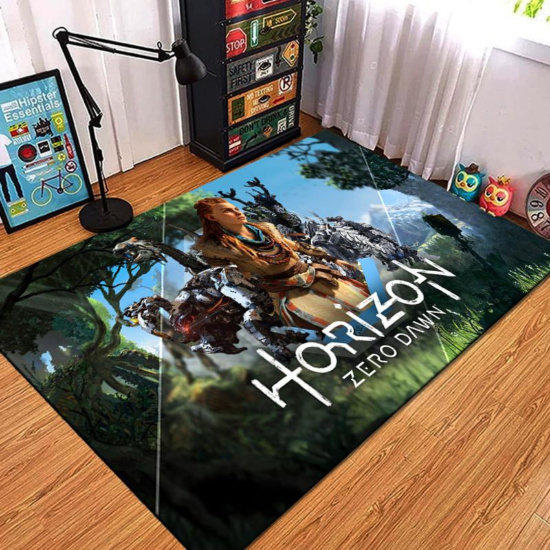 GAME Horizon Zero Dawn Large Area Rugs Carpet for Home Living Room Bedroom Sofa Doormat Kids Non-slip Floor Play Mat Sonic