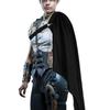 Medieval Shawl Half Shoulder Cape, Men Medieval Half Cape with Adjustable Leather Straps For Halloween, Cosplay Parties