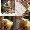 2D flat printing 2pcs Window Curtains Cute Blind Duckling Walking Digital Printed Polyester Drapes Seasonal Party & Holiday