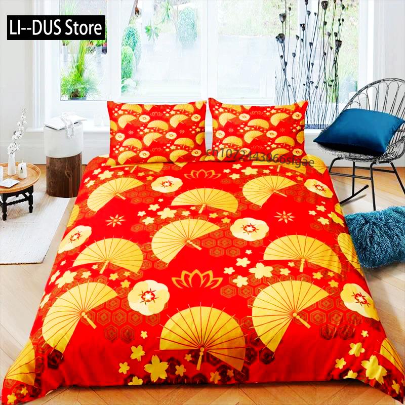 

Comforter Luxury 3D Japanese Flowers Print Home Living Comfortable Boys Bedding Set Queen And King Eu/Us/Au/Uk Size Comforter (quilt)-EU Single(135*200cm)3pcs