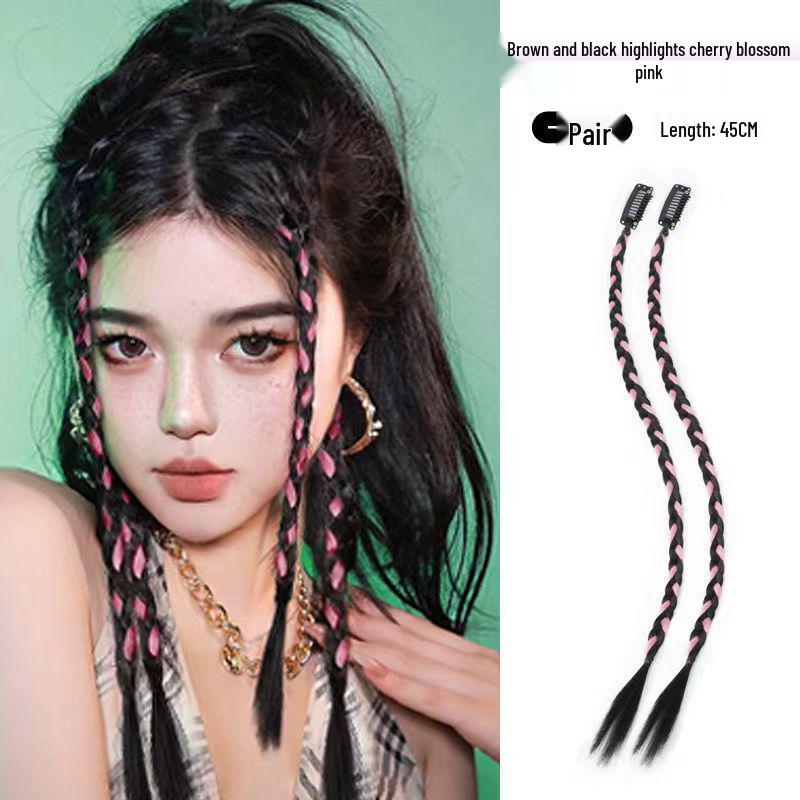 Trendy Sweet & Spicy Dreadlock Highlight Wig with Fishbone & Twist Braids