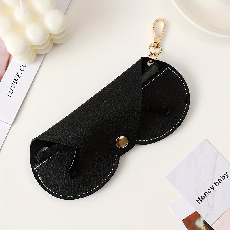 1pc Portable Synthetic Leather Litchi Pattern Glasses Case, and Eyeglasses Storage Pouch (Glasses Not Included)