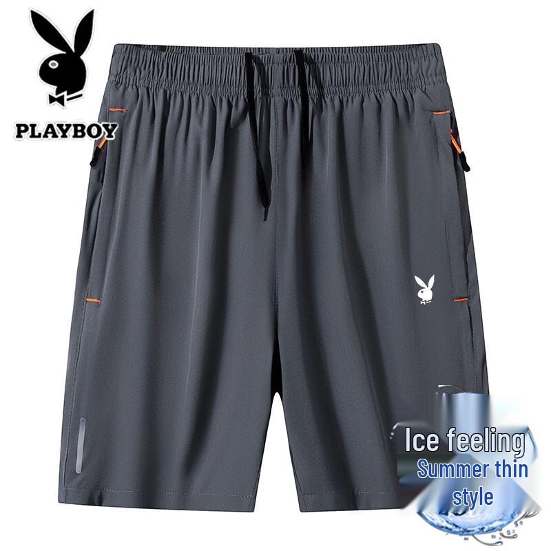PLAYBOY Men s Quick-Dry Athletic Shorts 4XL