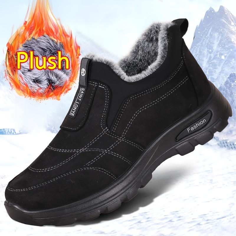 Warm and Comfortable Men's Snow Boots Non-Slip Ankle Boots for Outdoor Hiking and Trekking Winter Shoes