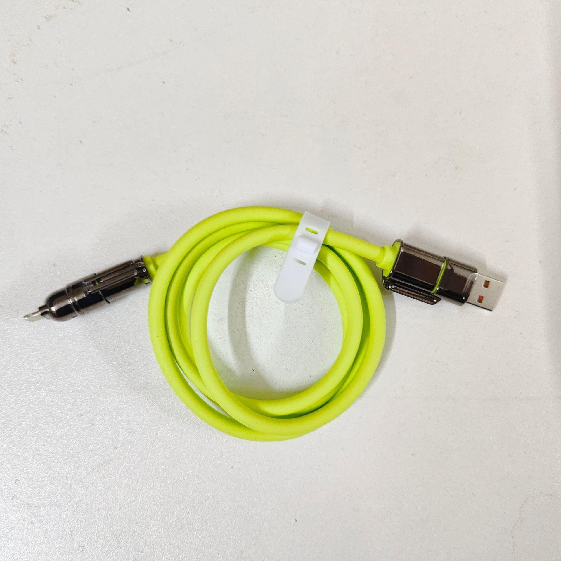 

240 Вт 4 в 1 цинковый сплав кабель для зарядки USB/Type-C на Type-C/8Pin быстрая зарядка быстрая передача быстрая зарядка зелёный