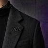 Dark Gothic Brooch Skull Brooch Safety Pin with Lock Design