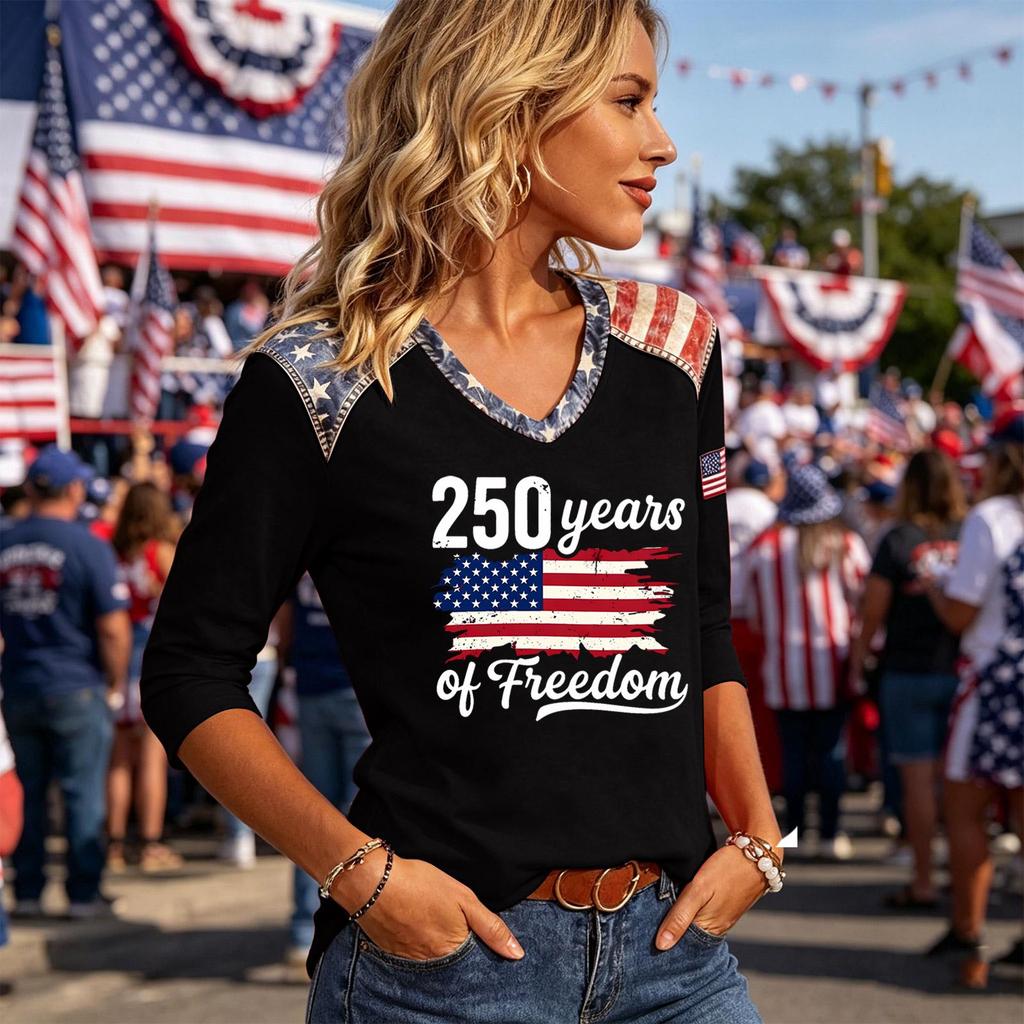 250 Years of Print Long Sleeve Shirts for Women Womens Long Sleeve Tops Long Sleeve Tops for Women Long Sleeve T Shirt Women