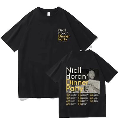 Niall Horan Dinner Party 2026 Tour Casual Unisex's Women T-Shirt Unisex O-Neck Short Sleeve Y2k Oversized Fashion Popular Tee