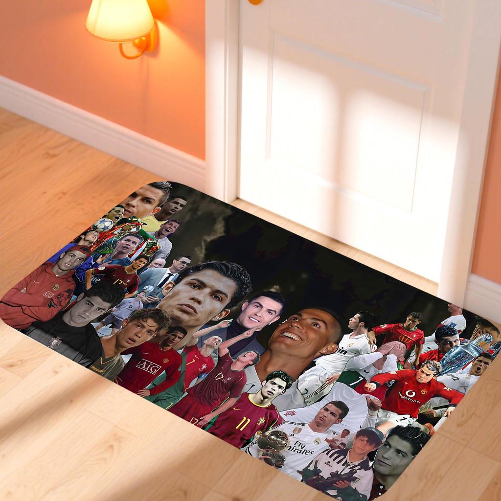 C-CristianoS R-Ronaldo CR7 Zerbino Tappeti da Cucina per Camera da Letto Tappetino per Porta d'Ingresso Tappetino Antiscivolo Decorazione della Stanza Tappeto Motocicletta Casa
