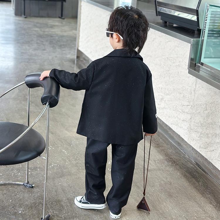 2025 Boys' Sparkling Silver Casual Suit Set