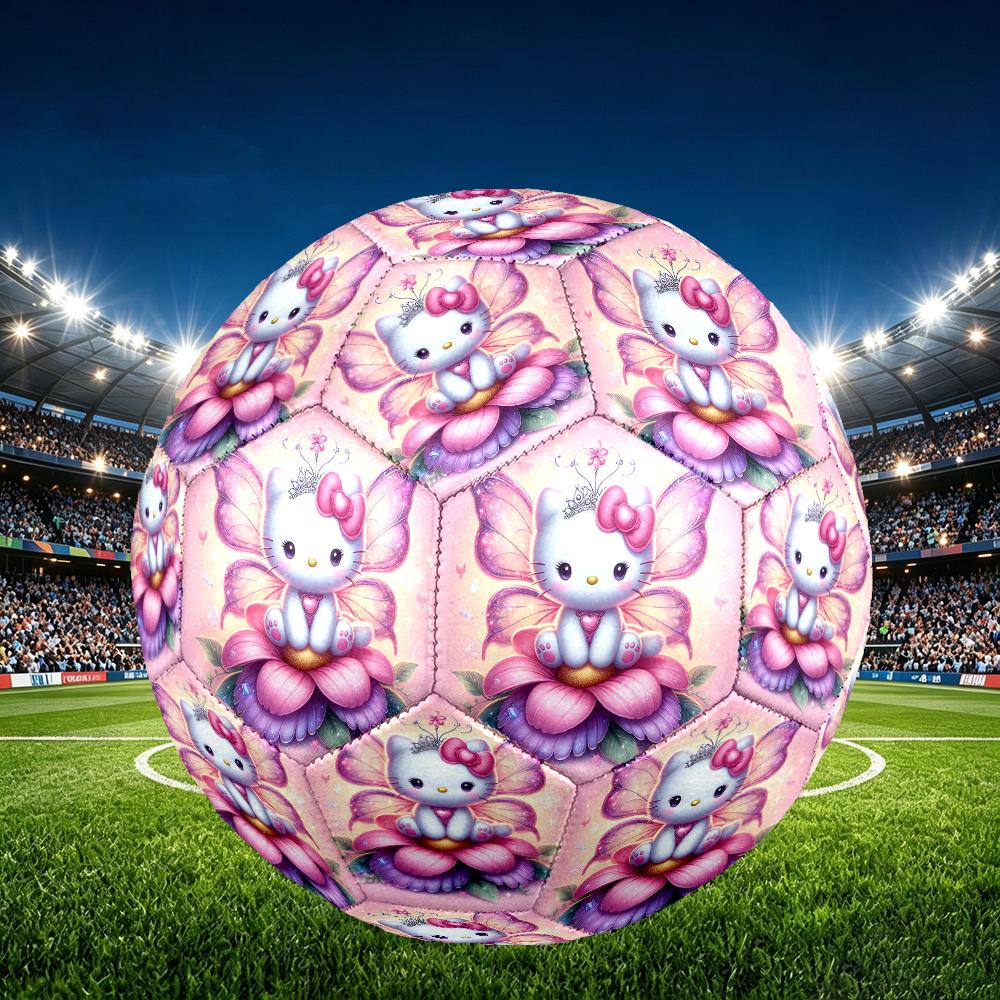 1pc Standard Football Size 5, Soccer Balls, Lovely Cat Pattern Soccer Ball, Machine Stitched, Ball for Training & Outdoor Match