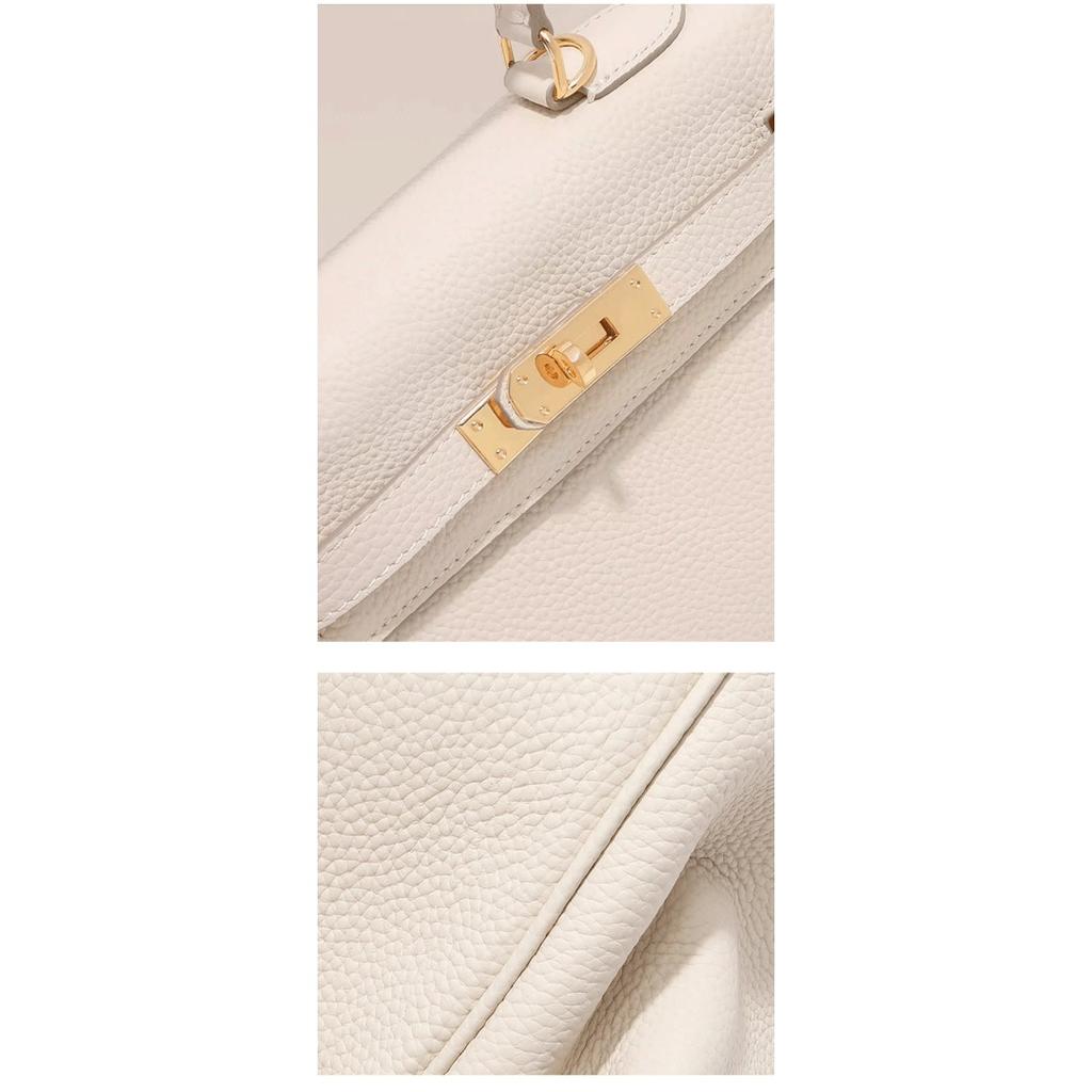 Kožená dámská taška první vrstva hovězí kůže vzor liči prémiová taška přes rameno lehký luxusní dojíždějící dámská kabelka