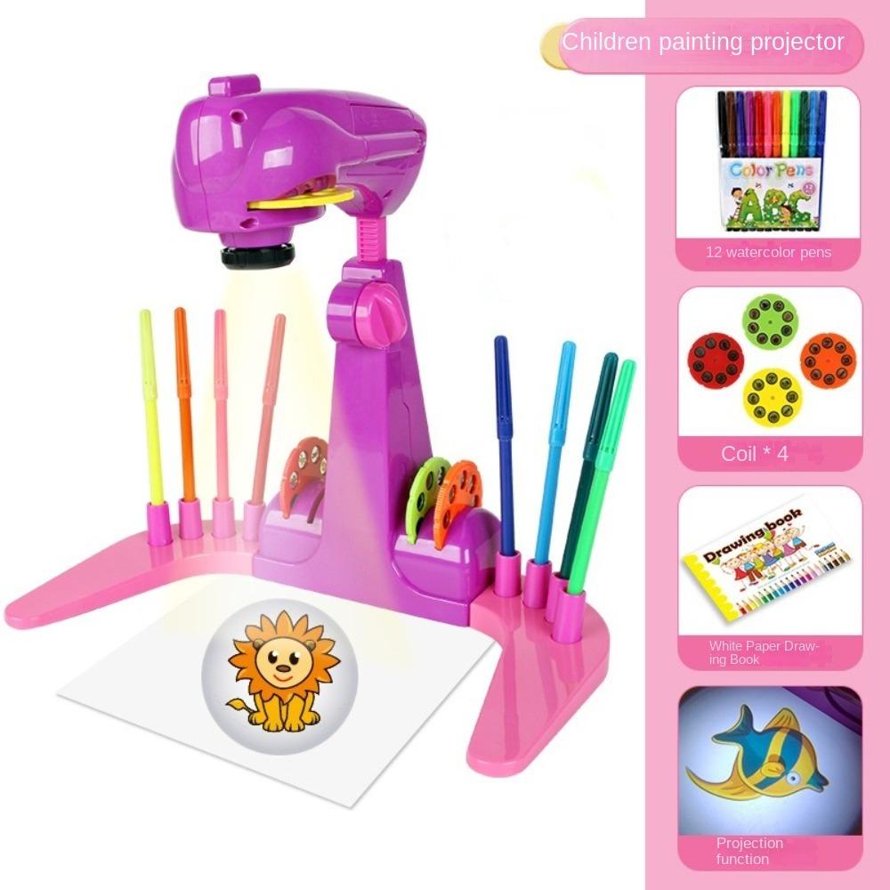 Adjustable Kids Projection Drawing Toy Erasable Drawing Projector  for Children Gifts