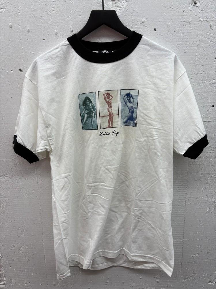 Vintage Bettie Page Shirt Mens Large Ringer Pinup Graphic Dark Horse Comics Unisex T-Shirt XXL