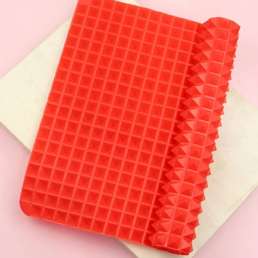 Silicone Baking Mat Cooking Pan 1/2 Pack Large 15.23“x10.74" Non-Stick Healthy Fat Reducing Sheet For Oven Grilling BBQ