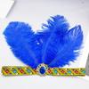 Feather Headbands Cosplay Handmade Hair Accessories for Women Masquerade Headpiece Mardi Gras Art Decors