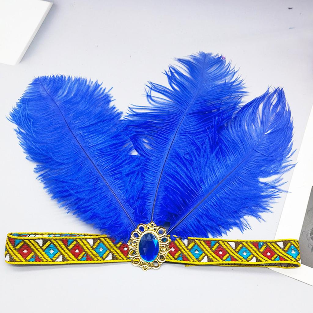 Feather Headbands Cosplay Handmade Hair Accessories for Women Masquerade Headpiece Mardi Gras Art Decors