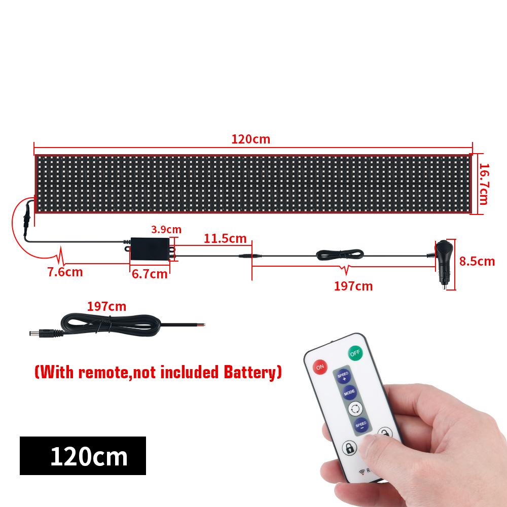 Truck Car Devil Eye LED Pixel Panel Light Matrix Pixel Panel Soft Foldable Lighting Scrolling for Truck Remote Control 12V 24V