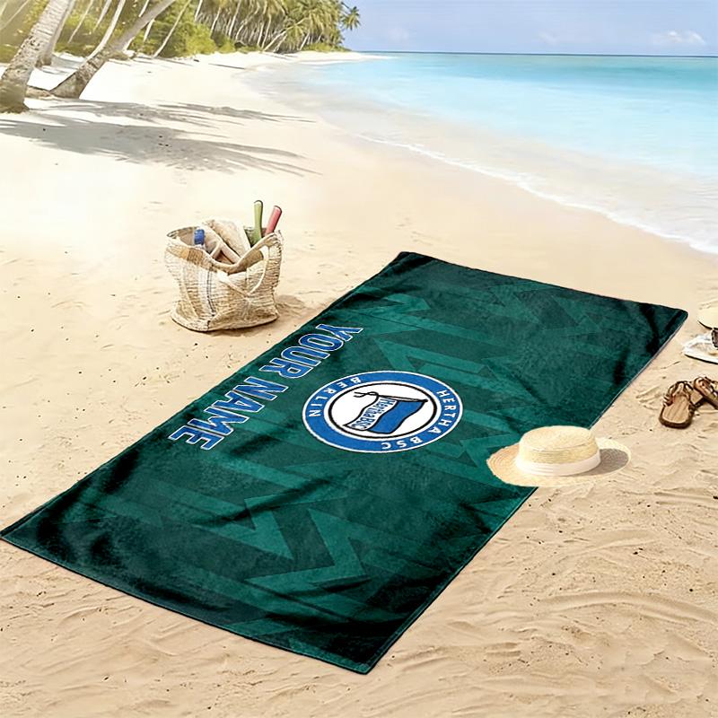 Hertha BSC Berlin Print Beach Towel, Large Soft Quick Dry Towel for Beach Camping Swimming