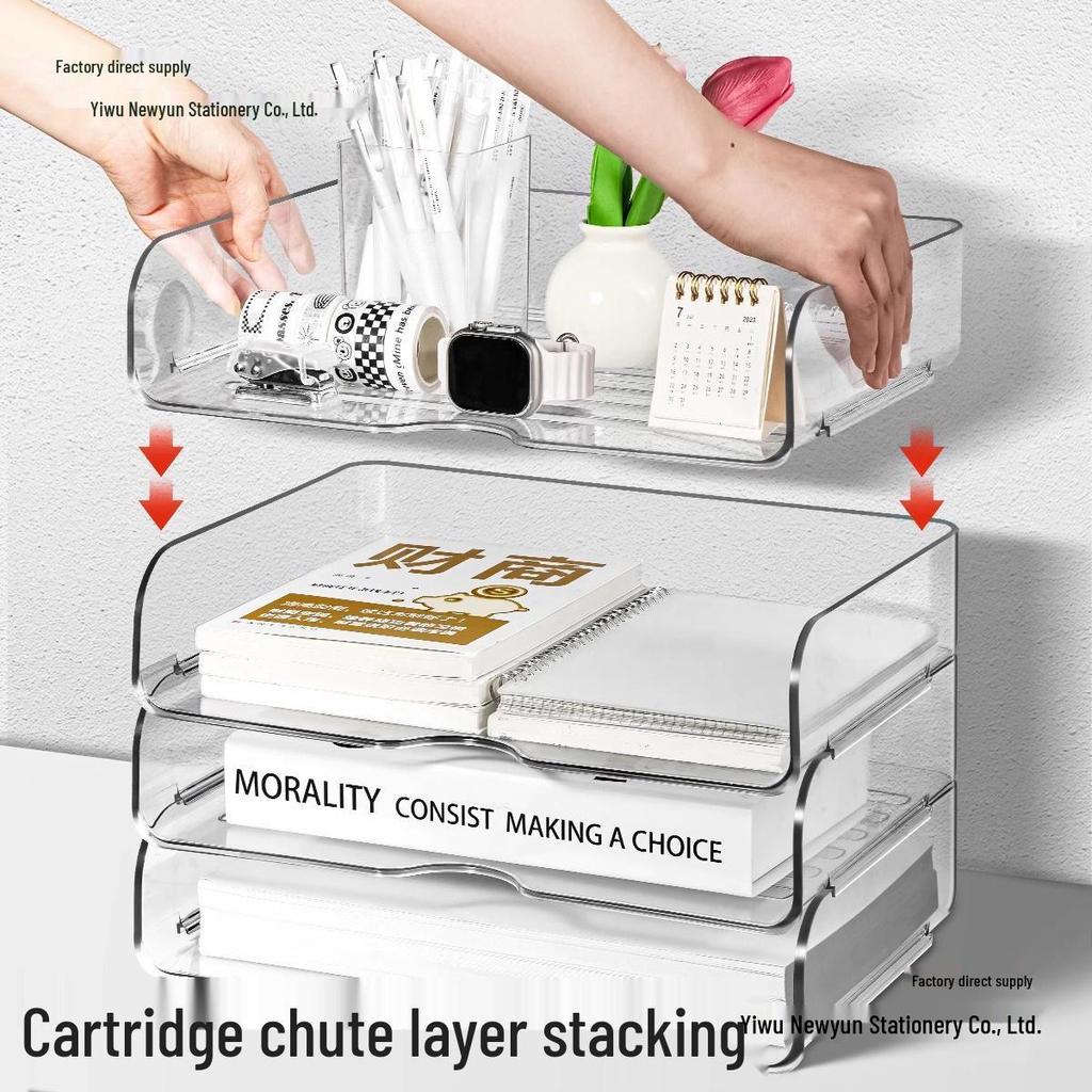Desktop Multi-Layer A4 Organizer Rack for Office Documents and Books