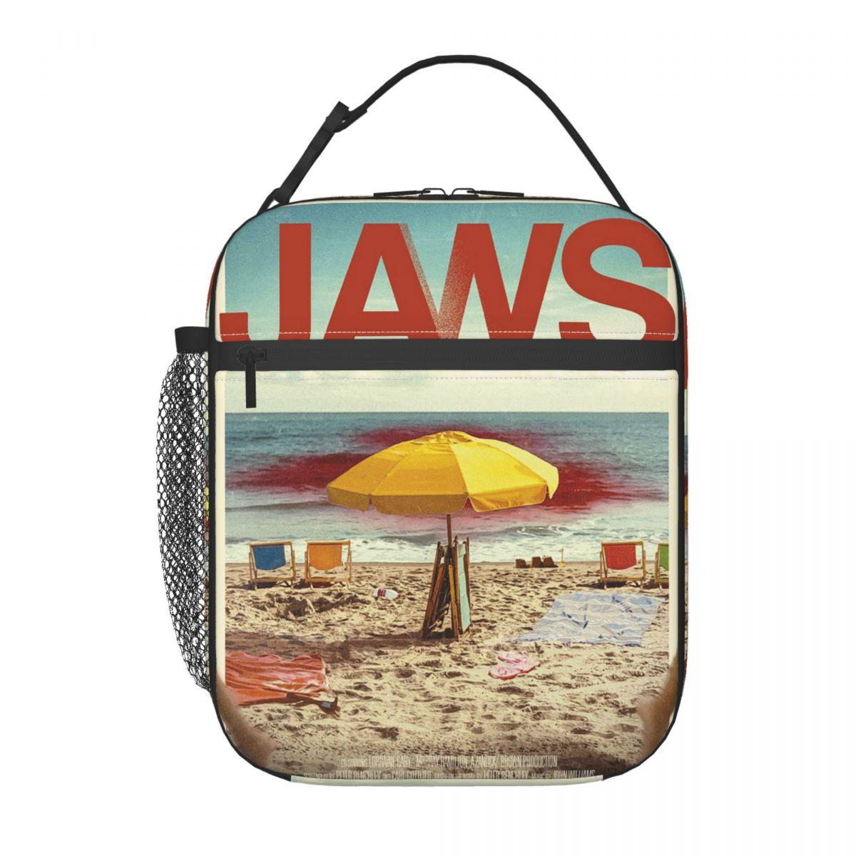 

Jaws 50th Anniversary Logo Insulated Lunch Bag for Kids School Cooler Thermal Food Box Tote Leakproof Lunch Boxes Container One Size