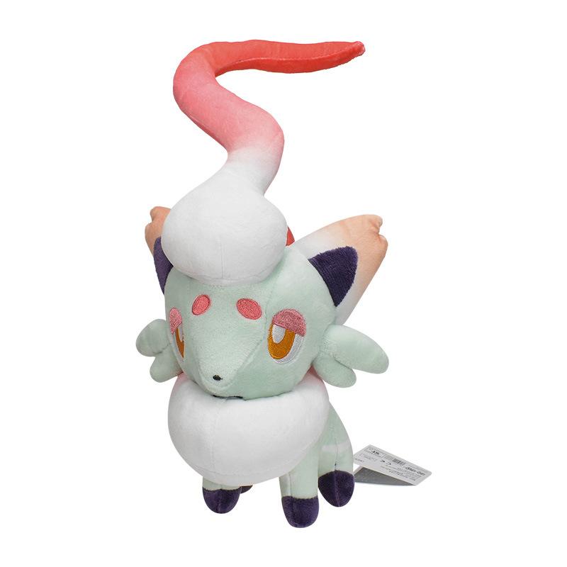 New Hisui Zorua Plush Toy Shiny Pokemon Stuffed Doll Fox Image Kawaii Red Blue Animal Christmas Gifts