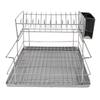 Saving Drying Rack Space Dish 2 Tier Dish Rack For Kitchen Counter Stainless Steel Dish Drainer