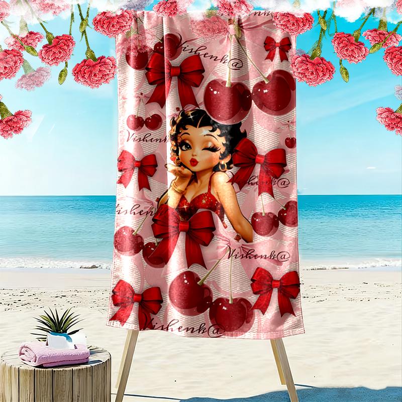 Betty Boop Beach Towel, A Must-have for Any Perfect Trip, Perfect Birthday, Holiday Gift For Family and Friends