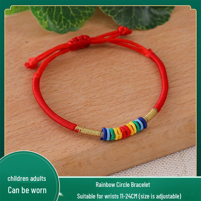 Handmade Zodiac Year of the Horse Red String Bracelet - Ethnic Style Woven Thread for Men & Women