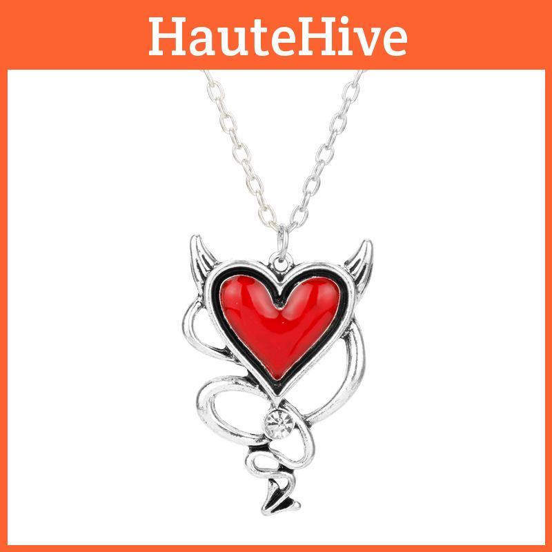 Heart Pendant Contemporary Necklace With Alloy Material For Youth And Cosplay
