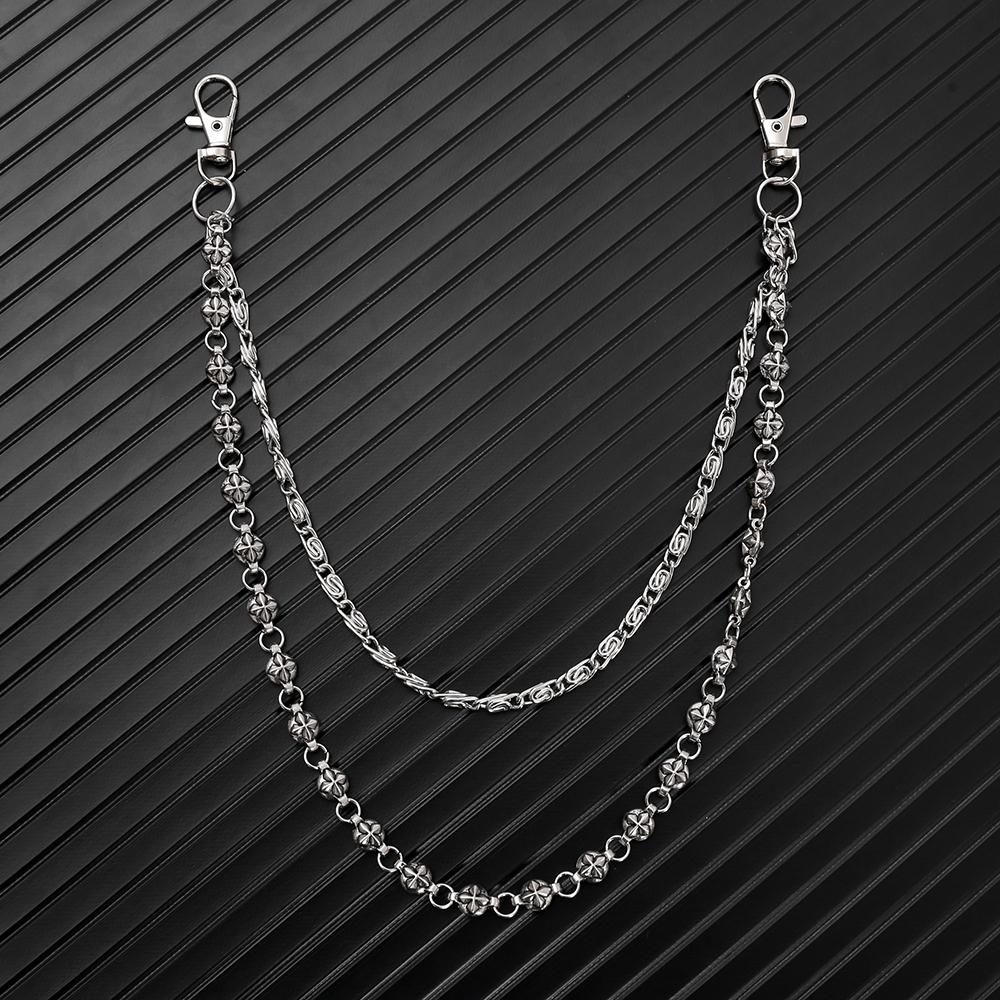 A Harajuku-Style Street Hip-Hop Denim Chain, Personalized Punk-Style Double-Layer Waist Chain, Unisex Accessory