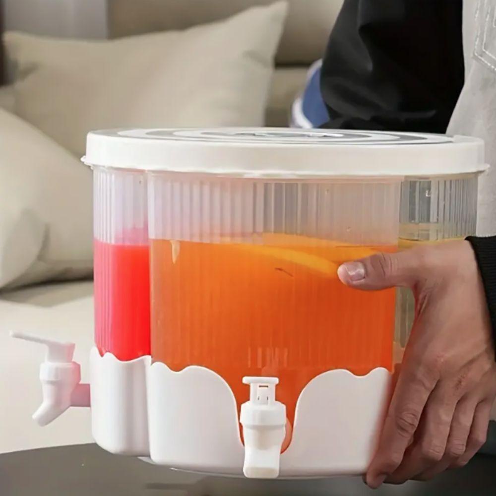 4 Grid Beverage Dispenser Rotatable Tea Jug Party Drinkware Drink Dispenser  Summer