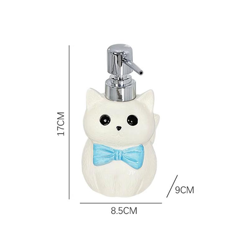370ml Cat ceramic hand sanitizer bottle press lotion shampoo conditioner shower gel sub bottled bathroom accessories  dispenser