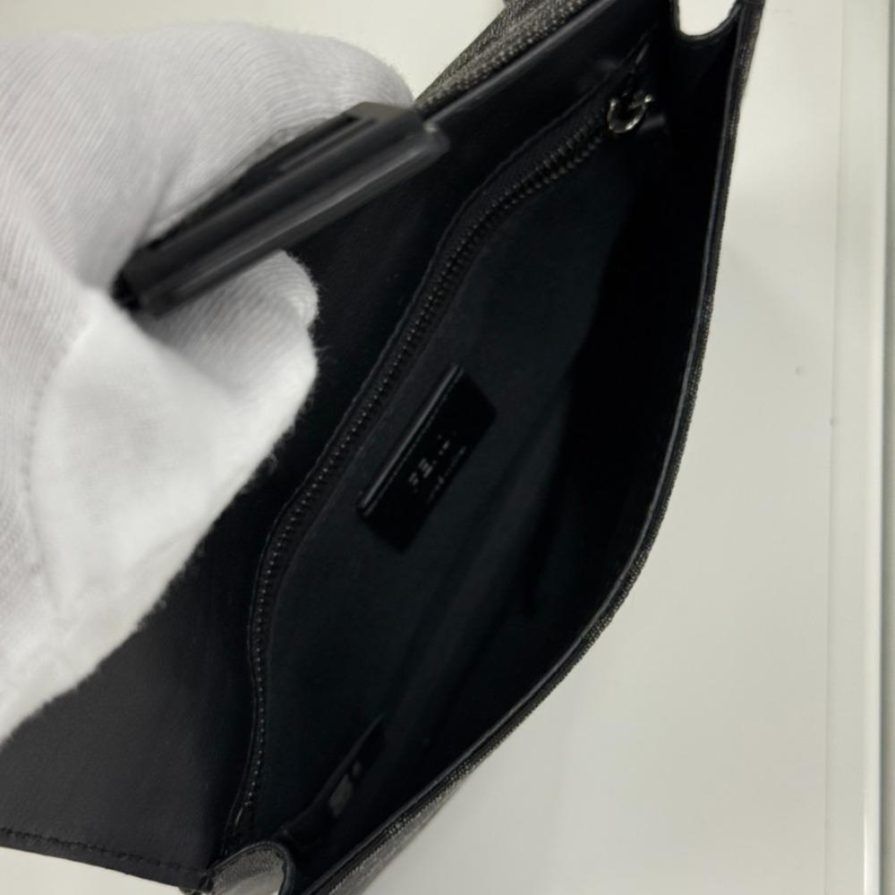 Fendi Gürteltasche Baguette Schultertasche 7M0295 3WAY Clutch schwarz Nylon-Canvas/Leder Herren Gebraucht