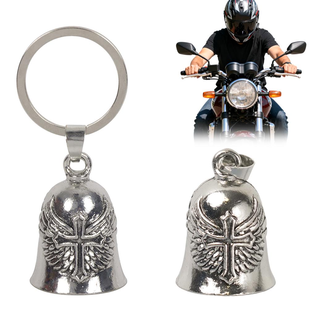 Retro Feather Riding Bell Guardian Motorcycle Biker Riding Bell Motorcycle Decoration Accessories for Biker Riders Bicycle Valentine Gift