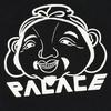 Palace X Evisu FW21 Bluza z kapturem typu pulower o luźnym kroju z nadrukiem graficznym Tri-Godhead Unisexowa bluza z kapturem Czarna P21EVHD001