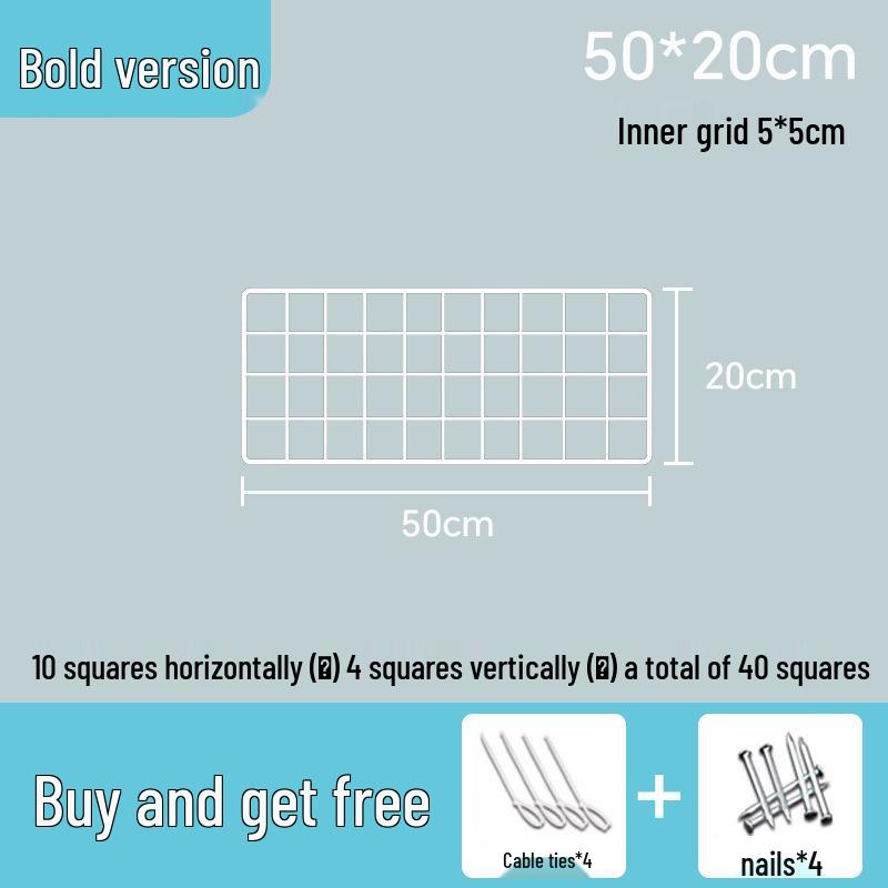 White Wire Mesh Grid Display Rack for Photos & Storage