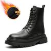 Platformové klasické motocyklové boty pánské vysoce kvalitní pravá kůže kotníkové boty designové boty pánské vysoké motocyklové boty