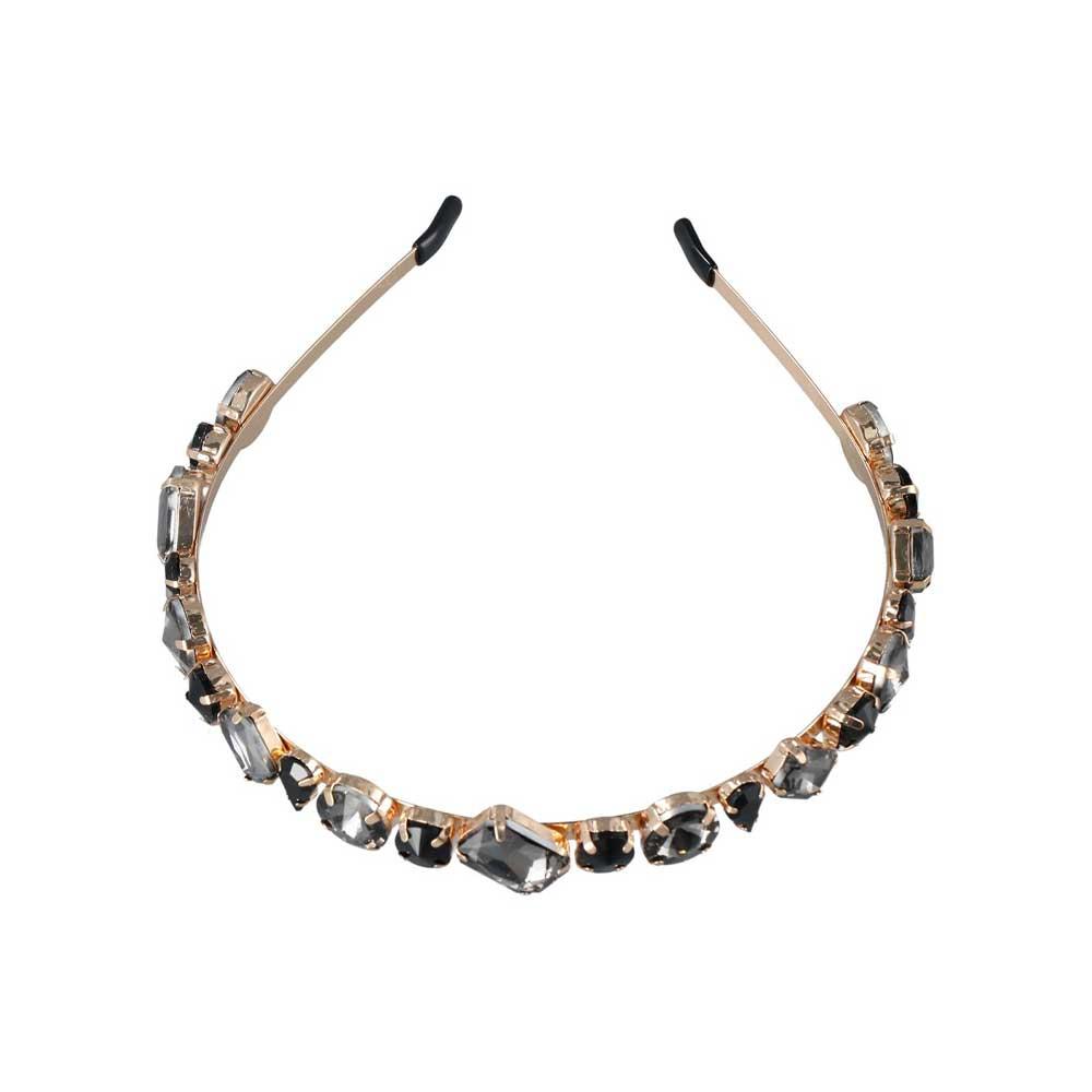 Versatile Zinc Zinc Alloy Thin Side Luxury Crystal Hairband Rhinestone Headbands Headwear Hair Accessories