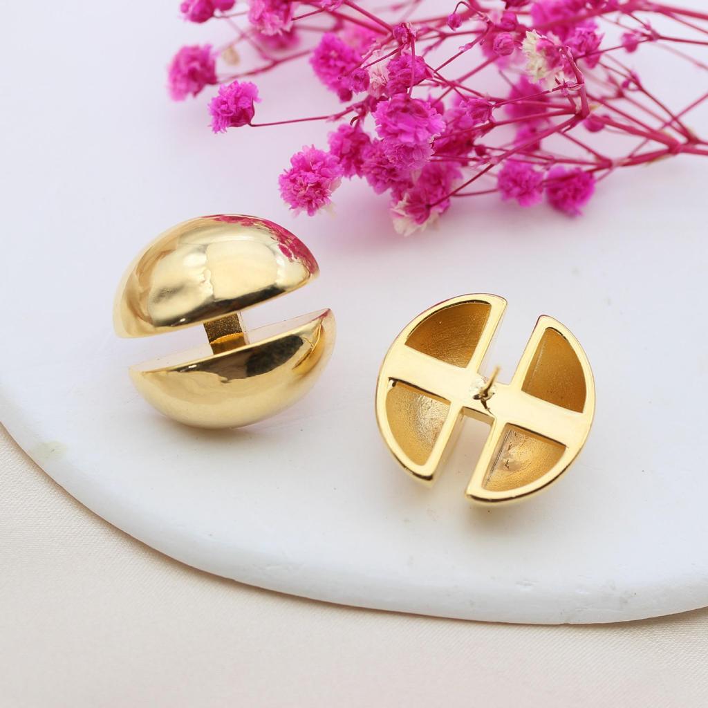 Europäische & Amerikanische Metallkugel H-förmige Damenmode Ohrstecker