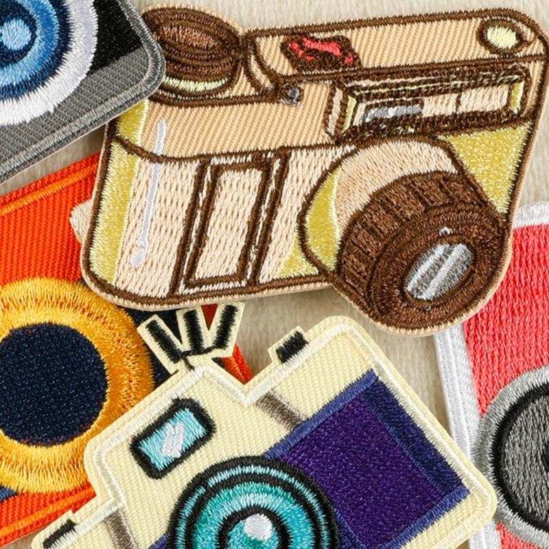 11 Pcs Cartoon Camera Iron On Patches Clothing Patches Colorful Repair Patches Embroidery Patches for Bag Decoration