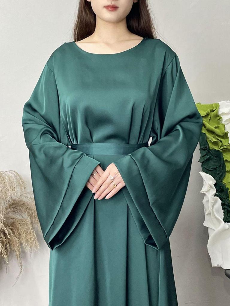 Middle Eastern Turkish Solid Color Multi-Color Large Size Robe Dress