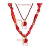 European and American Copper Inlaid Zirconia Apple Print Christmas Necklace for Girls