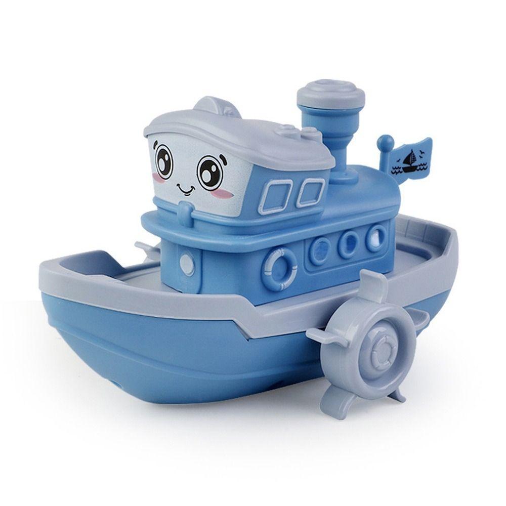 Game Bath Playing Toys Kids Water Toys Clockwork Boat Cartoon Ship Toy Baby Bath Toys Wind Up Toy
