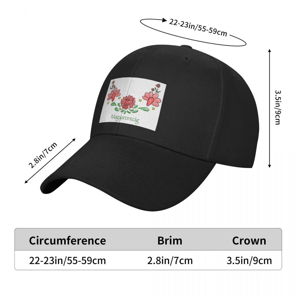 Hungarian Folk Baseball Cap Birthday Big Size Hat For Men Women's
