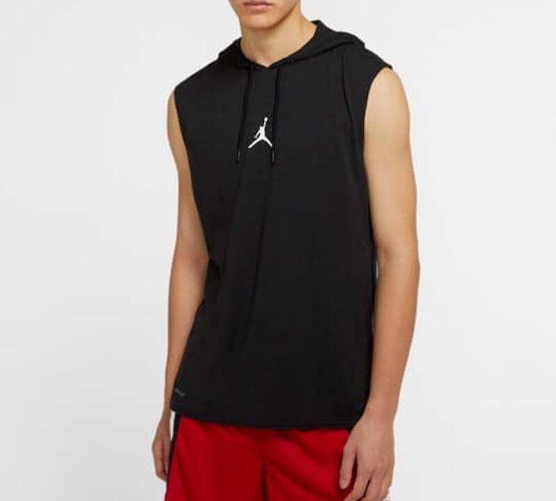 Jordan Gilet da Basket Senza Maniche con Cappuccio Air Dri-Fit con Stampa di Lettere CW0373-010